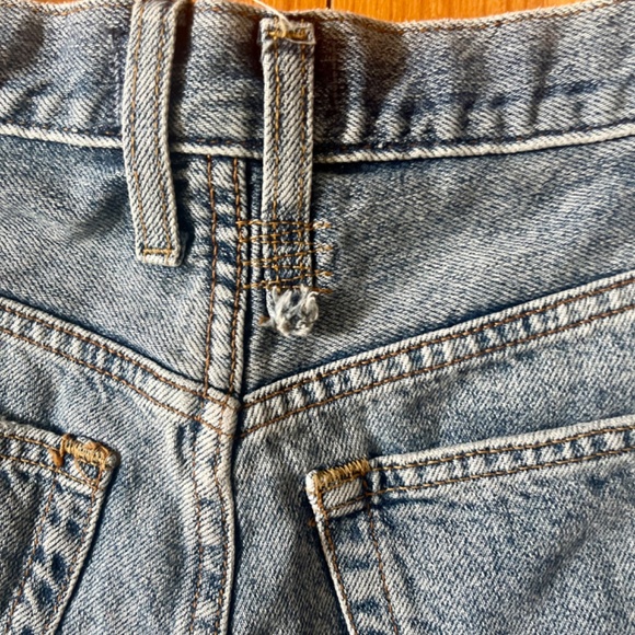 Free People Jean Shorts Button Fly Denim Size 24 We the free distressed - Picture 8 of 8